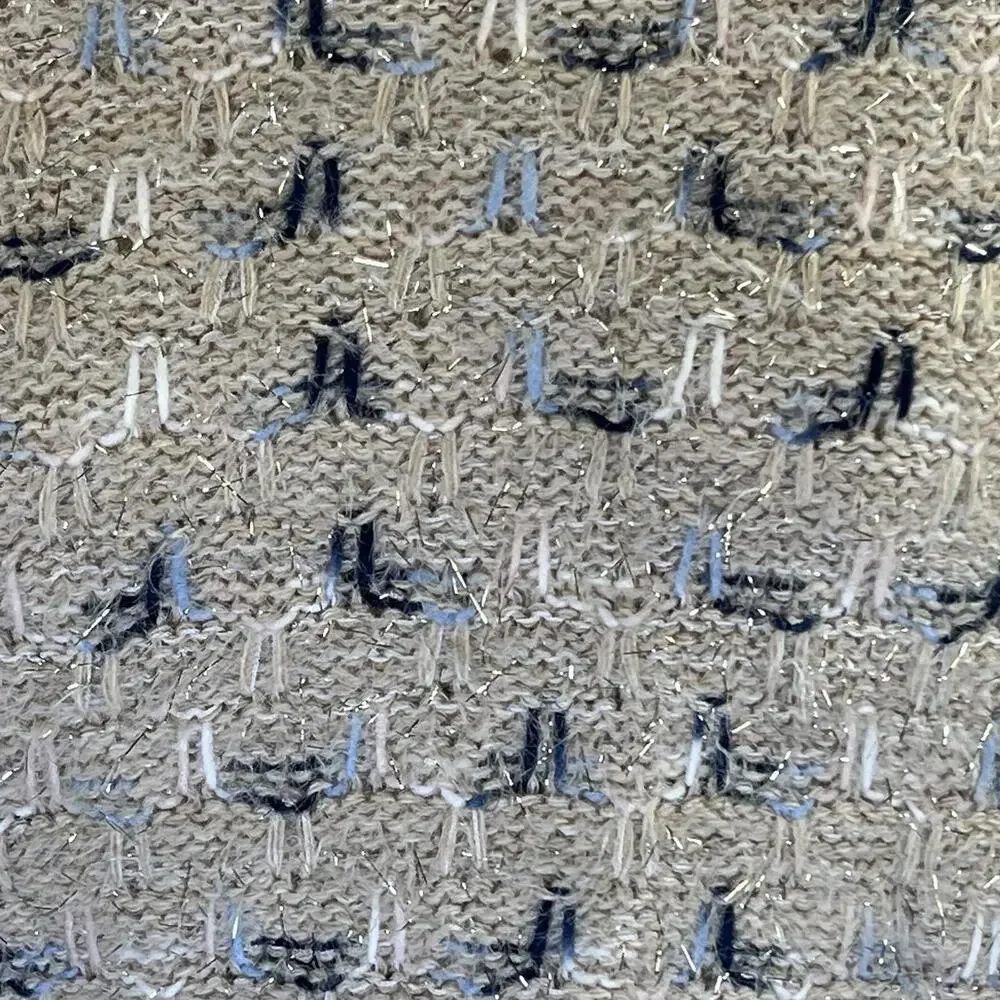 NWT Womens Maurices Sweater Size Beige Feathered MED Blue Accents - Picture 3 of 9